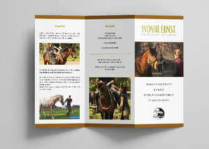 Flyer "Yvonne Ernst- Partnerschaft mit Pferden"